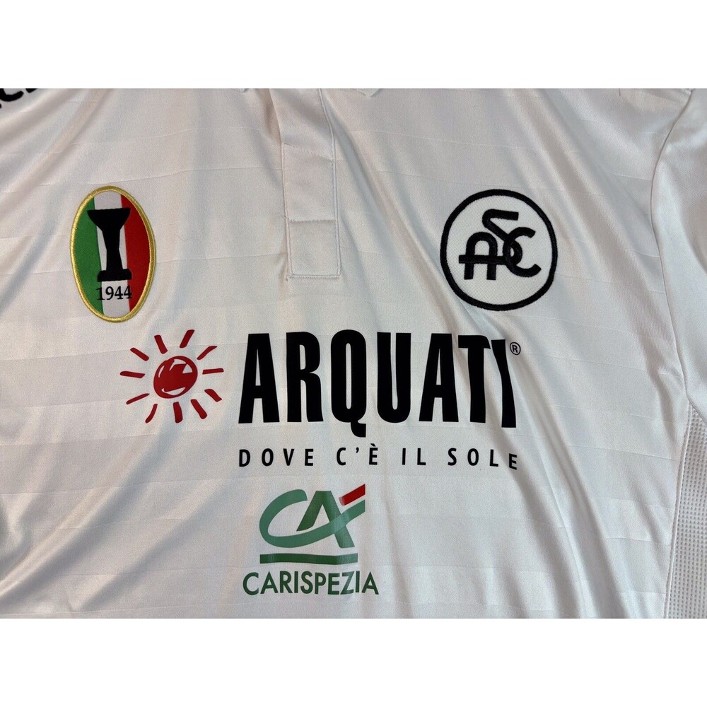 SPEZIA ITALY FOOTBALL SOCCER SHIRT JERSEY CALCIO HOME 2017/2018 EXTRA LARGE NEW - Picture 5 of 8